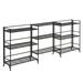 Ergode Xtra Storage 3 Tier Wide Folding Metal Shelves - Easy Assembly Adjustable Feet Anti-Tip Hardware - Ideal for Home Office Garage - Customize with Xtra Storage Collection (Sold Separately)