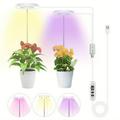 1 Set Plant Grow Light Full Spectrum LED Grow Lights For Indoor Plant 3 Colors Halo Grow Lights Height Adjustable Growing Lamp Automatic Timer Waterproof Grow Light Idea For Small Plant Light