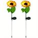 2pcs Sunflower Solar Garden Light Outdoor Landscape Lighting LED Decorative Light Sunflower Garden Villa Garden Outdoor Waterproof Floor Light Lawn For Garden Powerful Night Light For Gardens Bac