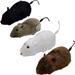 4 Pcs Plush Clockwork Mouse Kitten Toys Wind up Cat Mice Chasing for Indoor Cats Figure