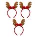 3 pieces of Christmas headband pet Christmas reindeer antler headband - style4