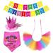 Cat and dog birthday skirt party pull flag scarf hat decoration props - color