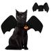 Halloween Dog Bat Wings Pet Costume with Pumpkin Bells for Halloween Party Decorations Puppy and Cat Cosplay Party Dress Up - M