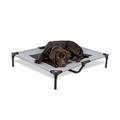 Elevated Dog Bed - Cooling Dog Cot Bed with Breathable Mesh - Indoor or Outdoor Use - Portable Raised Pet Sleeping Platform with Non-Slip Feet - Medium 36 x 30 Fits up to 100 LBS- Gray