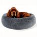 Dog Puppy Bed Cozy Anti-Anxiety Donut Cuddler Bed for Dogs and Cats - Soft Faux Fur Plush Cushion Bed for Small Medium and Large Pets - Calming and Warming Bed (Multiple Sizes Available)