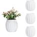 Rungungde Self Watering Pots for Indoor Plants Clear Flower Pots 5 Inch Outdoor Plant Pot Basket Double-Layer Planter with Drainage Holes for Garden Home (Transparent Black 5pcs)