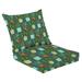 Outdoor Deep Seat Cushion Set 24 x 24 Watercolor style cactus seamless pattern Cactus repeat Watercolor Deep Seat Back Cushion Fade Resistant Lounge Chair Sofa Cushion Patio Furniture Cushion