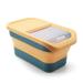 Collapsible Dog Food Storage Container Folding Pet Food Container with Lids Sealed Cat Food Containers with Measuring Cup and Scoop Kitchen Rice Storage for Pet Food Cereal