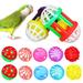 WhiteBeach 12 Pcs Foraging Balls Bird Toys Parrot Parakeets Toys Cockatiel Chewing Training Bell Balls Playthings