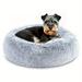Dog Puppy Bed Cozy Anti-Anxiety Donut Cuddler Bed for Dogs and Cats - Soft Faux Fur Plush Cushion Bed for Small Medium and Large Pets - Calming and Warming Bed (Multiple Sizes Available)