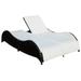 Andoer Furniture Sun With Cushion Chaise Patio With Cushion Chaise Poly Rattan Chaise Bed PolyBalcony Lawn Furniture Sun Cushions With Adjustable And Ciadaz Daybed Chaise With