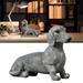 Guolarizi Meditation Sitting Dog Statue Garden Outdoor Sculpture Decoration Garden Decoration Sitting Dog Resin Decoration Gardening Crafts Meditation Sitting Dog Garden