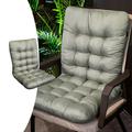 High Back Chair Cushions Indoor Outdoor Rocking Chair Cushions with Ties Thickened Chaise Lounger Swing Recliner Cushion Pads Mat Rocking Chair Cushion