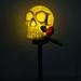 WeowiYief Festive Solar Skull Headlamp Terrifying And Funny Insertion Lamp Resin Holiday Decoration Prop Decoration Courtyard Lamp Garden Lights Solar Powered Waterproof