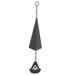 Iron Triangular Wind Bell - Black 45.5cm Hanging Ring Design - Ideal for Garden Courtyard Home Decor