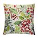 PRATYUS Watercolor Holly Christmas Lumbar Pillow Covers Seasonal Green Leaves Red Berry Xmas Pillow Cases Winter Holiday Throw Pillows Farmhouse Home Decor For Sofa Couch Bedroom Outdoor