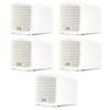 Acoustic Audio AA321W Mountable Indoor Speakers 1000 Watts White Bookshelf 5 Piece Set AA321W-5S