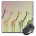 3dRose Giraffe Parade cute animals art Mouse Pad 8 by 8 inches