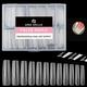 UNA GELLA Full Square Gel Fake Nails Pre-file 120pcs Long Press On Nails Tips XXL No C Curve Nail Tips Extra Long Nail Tips Clear Long Flat Square Nail Tips Tapered Square Nails Soft Gel Tips