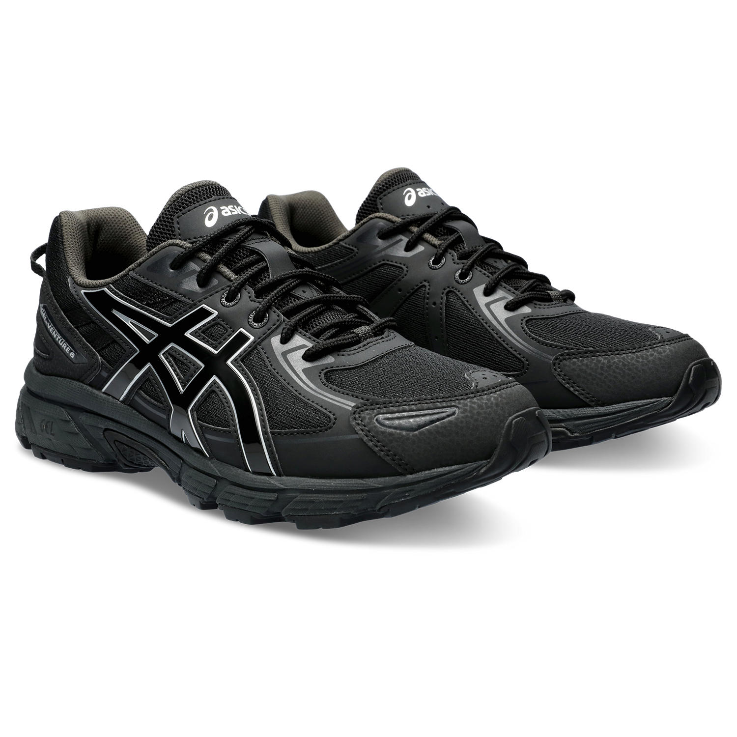 Sneaker ASICS SPORTSTYLE "GEL-VENTURE 6", Herren, Gr. 41,5, schwarz, Synthetik, Textil, mehrfarbig, Schuhe Sneaker