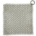 316 Premium Stainless Steel Cast Iron Cleaner Chainmail Scrubber for Cast Iron Pan Pre-Seasoned Pan Dutch Ovens Waffle Iron Pans Scraper Cast Iron Grill Scraper Skillet Scraper HOVhomeDEVP (7 Inch S)