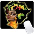 African American Woman Blonde Hair Tiger Lion Mouse pad Customized Mousepad Non-Slip Rubber Base Mouse Pads for Computers Laptop Office Desk Accessories Mouse pad