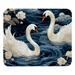 Swan Square Non-Slip Rubber Bottom Printed Desk Mat Mouse Mat Gaming Mousepad Desk Pad - 8.3x9.8 Inch Suitable for Office and Gaming