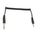 6.35mm to 3.5mm Coiled Cable Gold Plated Retractable Plug and Play Portable Sound Adapter Cable for PC Laptop MP3 Mono Male to 3.5mm Mono Male