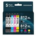 812XL Ink Cartridges for Compatible Epson Ink 812 XL 812XL T812XL T812 Combo Pack for Workforce Pro WF-7840 WF-7820 WF-7310 EC-C7000 Printer (Black Cyan Magenta Yellow)