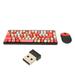 Wireless Keyboard Mouse Combo 2.4GHz Wireless Mouse 86 Keys Colorful Keyboard Set with USB Receiver Black