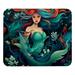 Mermaid 8.3x9.8 Inch Square Desk Mat with Non-Slip Rubber Bottom for Office and Gaming â€“ Printed Mouse Mat Desk Mat Gaming Mouse Pad