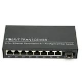 Gigabit Switch 1 Fiber 8 Port Ethernet Single Mode Dual Fiber Adaptive Gigabit Converter for Signal Conversion