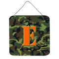 Carolines Treasures CJ1030-EDS66 Letter E Monogram - Camo Green Wall or Door Hanging Prints 6x6 multicolor