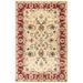 SAFAVIEH Classic Nicholas Floral Bordered Wool Area Rug Gold/Red 4 6 x 6 6 Oval