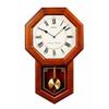 Seiko Brown Oak Schoolhouse Wall Clock Traditional Analog Quartz QXH110BLH