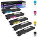 SpeedyInks - Dell Compatible C2660 C2660Dn C2665dnf Set of 5 High Yield Toner Cartridges 593-BBBU Black 593-BBBT Cyan 593-BBBS Magenta and 593-BBBR Yellow for use in Dell C2660dn Dell C2665dnf