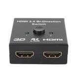 HDMI Splitter 2 in 1 Out or 1 in 2 Out - 4K Aluminum Powered HDMI Splitter Supports 3D 4K Full HD1080P for Xbox PS4 PS3 Fire Stick Roku Blu-Ray Player Apple TV HDTV