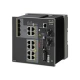 Cisco Industrial Ethernet 4000 Series - Switch - managed - 4 x 10/100 + 4 x 10/100 (PoE+) + 4 x combo Gigabit SFP - DIN rail mountable - PoE+ - DC power - TAA Compliant