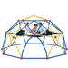 POWANLI 3-in-1 Jungle Gym 120 Dome Climber with Hammock for Kids Outdoor Play Equipment Supports up to 1000lbs Jungle Gym Anti-Rust Easy Assembly Blue+Yellow