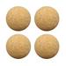 4 Pcs Kids Football Wood Colored Table Soccer Mini Child