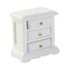 Wooden Dollhouse Models Furnishings Mini Bedside Table Chest of Drawers Miniature White