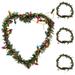 4 Pcs Christmas Decorations Doll House Christmas Decoration Toy Wreaths Dollhouse Ornaments Miniature Plastic