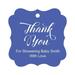 Darling Souvenir Baby Shower Thank you Favor Tags Custom Hang Gift Tags-Cornflower Blue-50 Tags