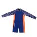 Children Diving Suit 2.5mm Neoprene Rubber Nylon Long Sleeve Blue Purple Diving Swimsuit for Kids 10 Size