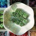 Feildoo 10Pcs Rhinestone Beads Square Beads 14mm Crystal Bracelet Beads Sparkly Beads Rhinestone Pave Spacer Beads for DIY Craft Jewelry Bracelet Making Y03S4L4B Stripe Green