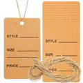 200pcs Price Tags with String Clothing Price Tags Writable Paper Tags Label Tags