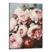 Creowell Peony Wall Art Pink Flower Canvas Wall Art Prints Peonies Wall Art Abstract Flower Pictures Wall Decor Peony Painting Flower Poster for Living Room Bedroom 16x20 Inch