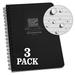 Rite in the Rain .. Weatherproof Side Spiral Notebook .. 4.625 x 7 Black .. Cover Universal Pattern 3 .. Pack (No. 773L3)