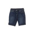 CALVIN KLEIN JEANS Denim Shorts - Mid/Reg Rise: Blue Mid-Length Bottoms - Women's Size 8 - Sandwash