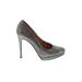 Enzo Angiolini Heels: Gray Brocade Shoes - Women's Size 9